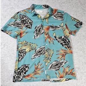 Onia Button Down Tropical Short Sleeve Shirt, Hawaiian, 100% Viscose Mens Sz M